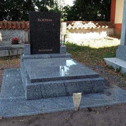 Vzor č. 3 - Urnový pomník Vahlovice + Impala vel. 100x130, chodníčky