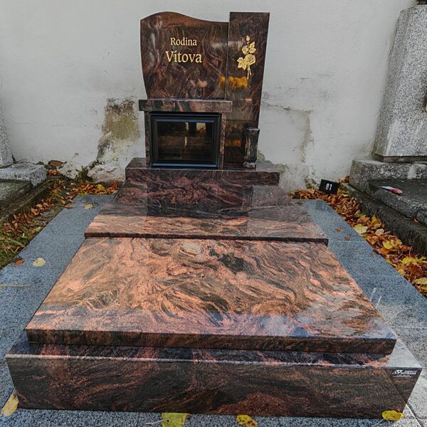 Vzor č.102 - Jednohrob Aruba se schránkou na 2 urny