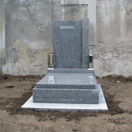 Vzor č. 20 - Urnový pomník Vahlovice se sloupkem, velikost 70x90