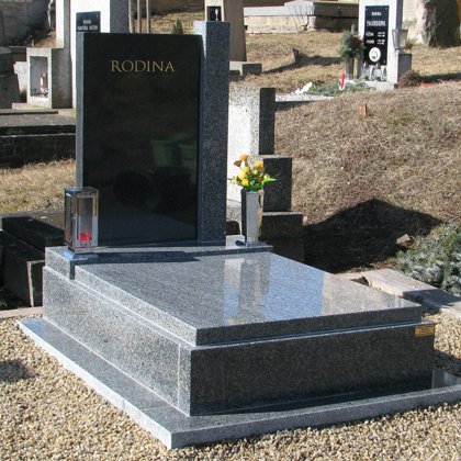 Vzor č. 17 - Urnový pomník vel. 100x130 Vahlovice + Impala se sloupkem