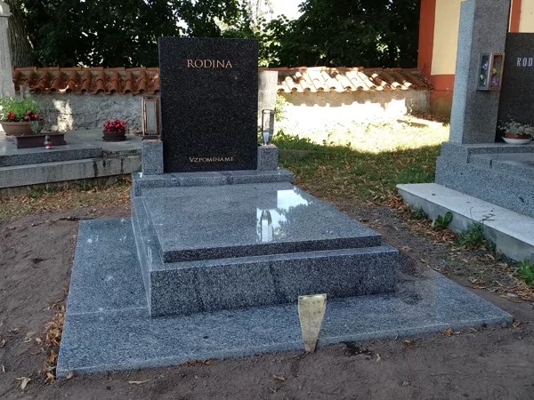 Vzor č. 3 - Urnový pomník Vahlovice + Impala vel. 100x130, chodníčky