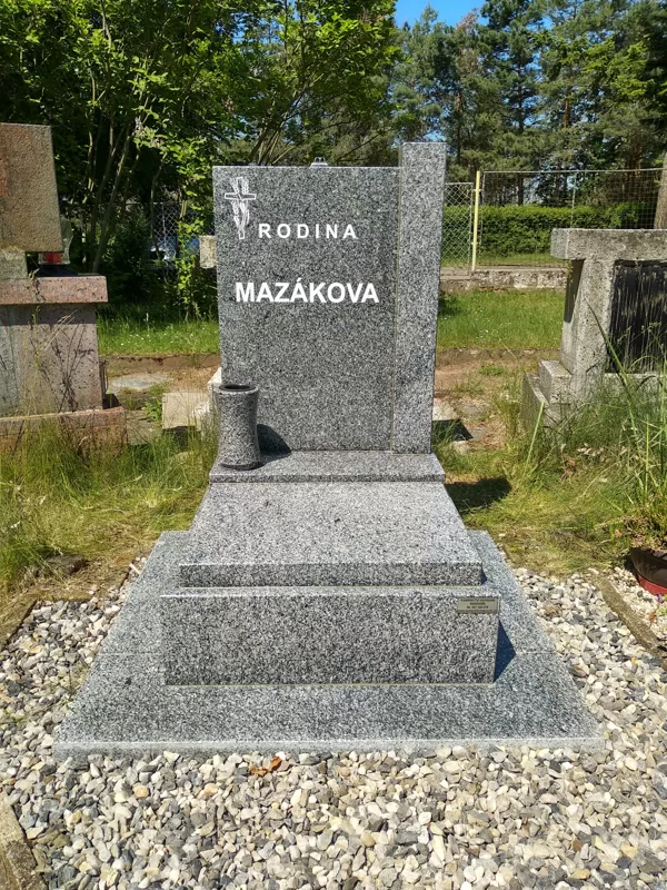 Vzor. č 32 - Urnový pomník Vahlovice vel. 60x70 se sloupkem